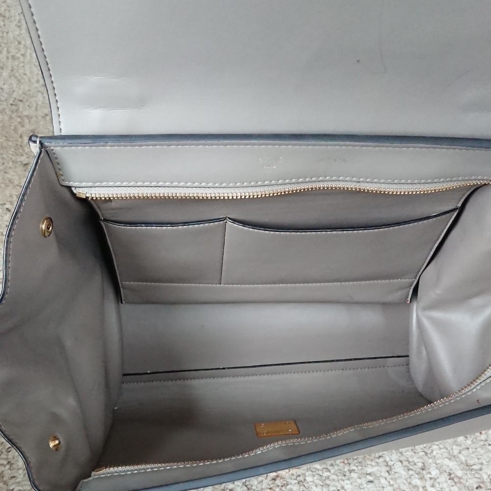 Celine medium trapeze elephant gray purse - Picture 7 of 16